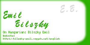 emil bilszky business card